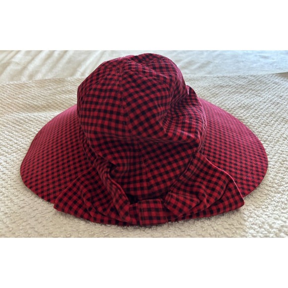 Vintage Black And Red Checked Hat - Picture 2 of 6